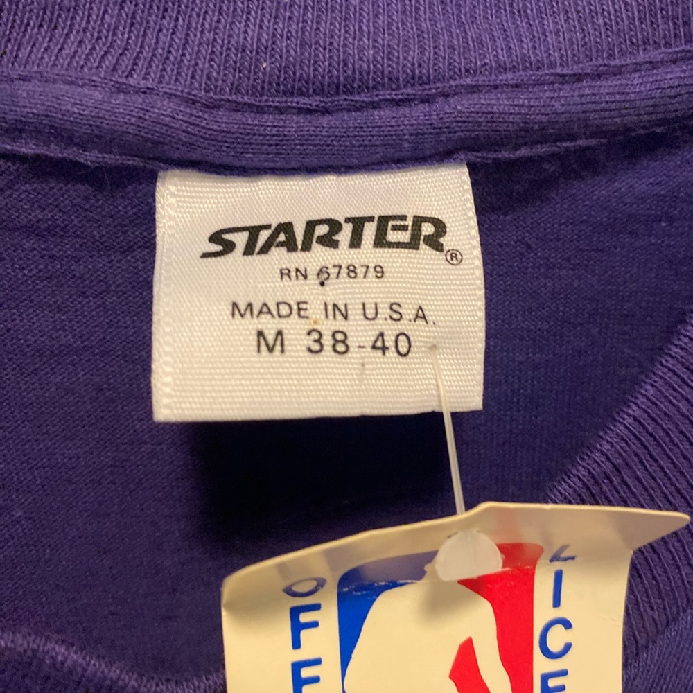 **SOLD** Vintage Deadstock John Stockton 1990 Starter Shirt - Picture 2 of 7